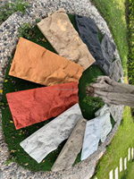 Panneau mural en placage de pierre PU léger champignon extérieur décoratif Faux Rock 3d polyuréthane pierre artificielle