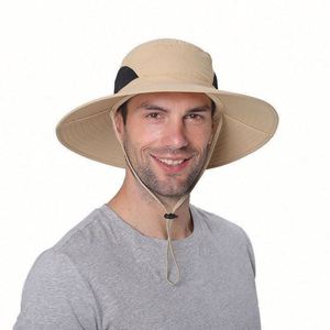 Wholesale Summer Waterproof Bucket <b>Hat</b> Beach <b>Hat</b> <b>Sun</b> Protective Fishing Boonie <b>Hat</b> for <b>Men</b> - Product Image 6