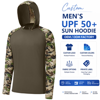 Sweat à capuche de pêche camouflage pour homme UPF 50+ extensible dans les 4 sens respirant à manches longues pour activités de plein air, randonnée et chasse – Vente en gros