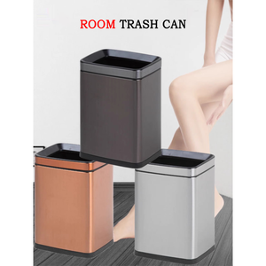 Cestino Moderno in Acciaio Inossidabile per Esterni, Capacità 5-30L, Struttura Aperta, Design Quadrato per Casa, Ufficio o Auto - Product Image 4