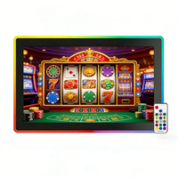 Monitor Layar Sentuh LED dengan Bingkai Lampu LED, Layar Sentuh untuk Game, Monitor LCD 32 Inci dengan Lampu LED pada Bingkai, Berbagai Warna