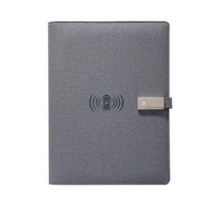 Design Custom Logo <b>Leather</b> Luxury 8000mAh Business Smart <b>Diary</b> Promotional Notebook Wireless Charger Power Bank Christmas VIP - Product Image 4