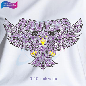 Trasferimento di calore di strass con Logo di strass personalizzato con nome della squadra di calcio in ferro personalizzato con trasferimento di strass - Product Image 1