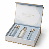 Boîte magnétique rigide haut de gamme écologique avec doublure en éponge et pelliculage mat pour kit de soins du visage, coque en papier d'art