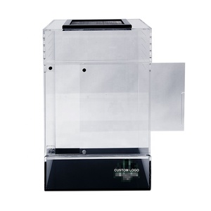 Evitar que la comida viva se escape <span class=keywords><strong>de</strong></span> la prisión, jaula acrílica para reptiles, caja <span class=keywords><strong>de</strong></span> alimentación, tanque <span class=keywords><strong>de</strong></span> agua <span class=keywords><strong>de</strong></span> tortuga, caja <span class=keywords><strong>de</strong></span> escalada <span class=keywords><strong>de</strong></span> lagarto - Product Image 4