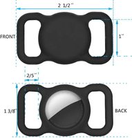 Étui de protection en silicone de luxe de qualité supérieure avec motif d'impression pour Apple AirTag GPS Pet Tracker Dog Collar Holder FindMy Pet