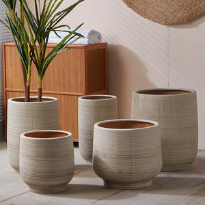 Nueva maceta de cerámica extragrande transpirable de terracota de arcilla gruesa de pie al por mayor para sala de estar y balcón - Product Image 3
