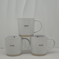 Tazas de Porcelana con Puntos Listas para Enviar, 11oz, Personalizables con LOGO Serigrafiado, Tazas de Cerámica Moteadas para el Día de la Madre y Festividades
