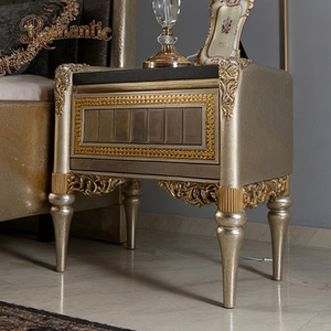 Ensemble de meubles de chambre à coucher turcs classiques royaux, lit capitonné de luxe doré, lit <span class=keywords><strong>en</strong></span> bois massif taille King ou Queen pour villa, palais, hôtel - Product Image 4