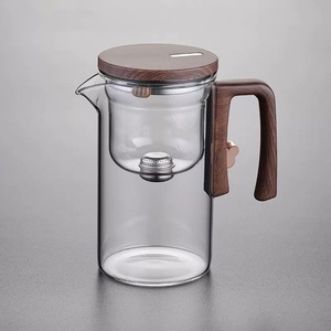 Set da tè in vetro resistente al calore con coperchio rotante con disegno ad acqua magnetico semi-automatico <span class=keywords><strong>teiera</strong></span> pigra Kung Fu - Product Image 6