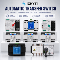 CHYT 220V 2 pôles 4 pôles 63A ATS Commutateur de transfert automatique double alimentation pour boîtier étanche sur rail DIN