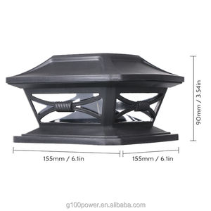 Lampes solaires à LED pour poteaux 4x4 6x6, lumière décorative pour l'extérieur, clôture, cour, jardin, patio - Product Image 4