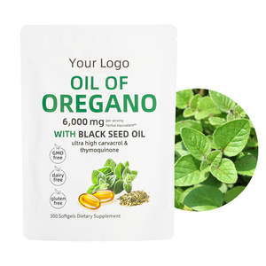 Olio di Origano Selvatico Europeo in Capsule con Alto Contenuto di Carvacrolo e Olio di Semi Neri - Product Image 1