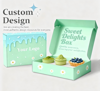 Prix attractif Conception Personnalisée Logo Impression de Qualité Alimentaire Pliable Gâteau Cookie Pain Pâtisserie Donut Macaron Boîtes d'Emballage en Papier