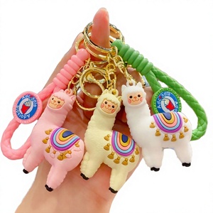 Lindo Llavero de Alpaca, Colgante de Goma para Bolsa, Amuleto de Dibujos Animados, Impermeable, Ligero, Accesorio de Regalo - Product Image 4