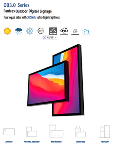 Écran LCD mural extérieur 3000 nits avec collage optique, enseignes électroniques Écran tactile LCD Affichage numérique <span class=keywords><strong>QLED</strong></span> - Product Image 5