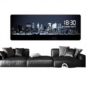 Orologio da Parete Digitale con Stampa Paesaggio Urbano Notturno, Display Elettronico, Arte Murale in Acrilico per Soggiorno <span class=keywords><strong>e</strong></span> Camera da Letto - Product Image 4