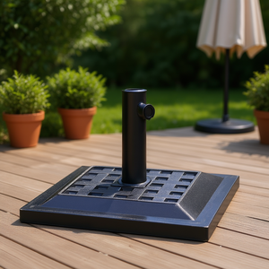 Base per Ombrellone Quadrata Rinforzata in Ghisa, Capacità 30 Libbre, per Ombrelloni da Esterno e Patio - Product Image 2