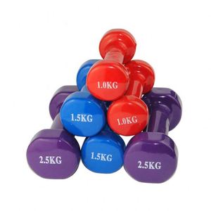 Reapbarbell Mode Fitness <span class=keywords><strong>5kg</strong></span> Vinyle Trempage Pvc Enduit Haltères En Néoprène - Product Image 6