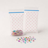 Sacs mini-zippés en LDPE à pois transparents refermables pour échantillons cosmétiques, sachets de voyage, articles de toilette, approvisionnement en gros