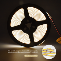 Bande lumineuse LED COB IP67 pour escalier, 2700K blanc chaud, télécommande, éclairage d'escalier sans joint, bande LED flexible découpable pour escaliers