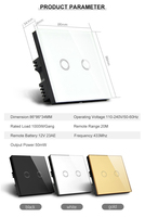 Makegood accessoires électriques couleur or smartlife alexa app interrupteur de lumière google smart home remote on off wifi smart switch