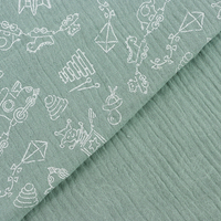 XNZTEX JURAVICHY JF2585 Großhandel Bio-Doppelgaze-Musselin-Stoff 100% Baumwolle Geknitterte Webtechniken für Kleider Windeln