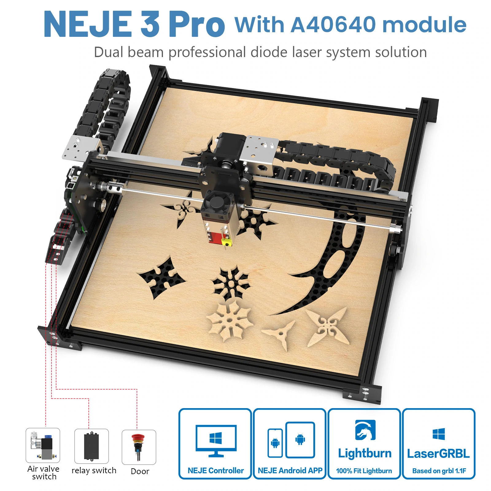 NEJE 3 Pro A40640 80w CNC Laser Engraver - Precision & Speed