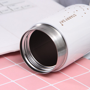 Starry Sky Stainless Steel Mini Thermos Cup 304 White And Black Round For Couples Gift - Product Image 2