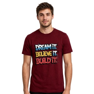 T-shirt en coton 100% imprimé sur mesure, coupe classique, col rond, tricoté, confortable, pour homme, tendance, saison estivale, fabriqué au Bangladesh. - Product Image 2