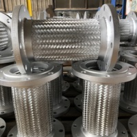 Tuyau tressé métallique à bride en acier inoxydable PN10-PN40, température -10-+300°C, au meilleur prix auprès des fabricants en gros