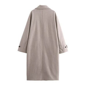 ZATRHMBM Cappotto Invernale da <span class=keywords><strong>Donna</strong></span> in Tweed 2024 Capospalla alla Moda a Maniche Lunghe Giacca Lunga Ampia a Doppio Petto Cappotto Caldo da <span class=keywords><strong>Donna</strong></span> - Product Image 4