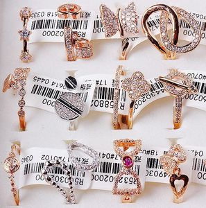 New Crystal Colored Zircon Rings for Women Fashion Rose Gold Plated Durable Bulk Promotional Jewelry Accessories - Product Image 3