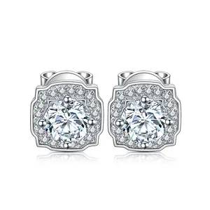 Anster 0.45ct * 2 مويسانيتي القرط 925 فضة المجوهرات بالجملة رخيصة الثمن بالجملة