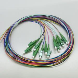 Precio de fabricante: Pigtail de fibra óptica monomodo LC APC de 12 hilos y 12 colores, 1.5m, con certificación RoHS CE para panel de conexiones ODF - Product Image 1