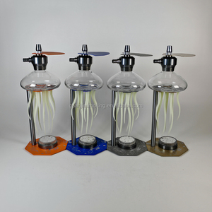 <span class=keywords><strong>Chicha</strong></span> LED 47 cm en aluminium de qualité supérieure, Narguilé en alliage, Ensemble exclusif de pipes à eau Jellyfish Hookah - Product Image 3