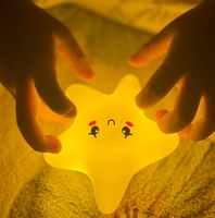 Nouvelle Lampe en Silicone Créative Mini Lune Étoile Nuage pour Chambre à Coucher - Lampe de Chevet Mignonne à Activation Tactile avec Fonction de Recharge USB