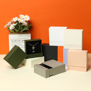 Double-layer Rigid Jewelry <b>Box</b> Embossing Glossy Lamination High-end <b>Storage</b> for Bracelets Bangles Rings Earrings (Recyclable) - Product Image 4