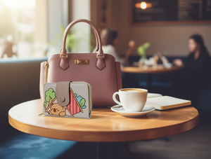 Portafoglio Pieghevole con Bottone Singolo, Design Cartoon, Piccole Dimensioni, in Microfibra e Pelle Sintetica per Uso Quotidiano - Product Image 2