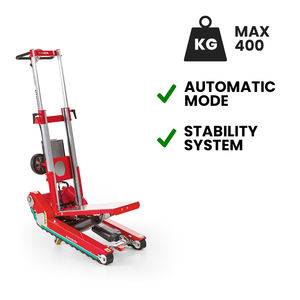 Monte-escalier électrique ZONZINI Domino, stabilisation du chargement, transport de matériaux lourds, batterie AGM, équipement de manutention 400 kg - Product Image 1