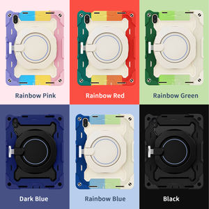 Étui pour tablette en silicone rose arc-en-ciel avec fente pour stylo pour enfants d'âge scolaire, antichoc, 10,9 pouces (10e génération), housse pour <span class=keywords><strong>iPad</strong></span> 10 - Product Image 6