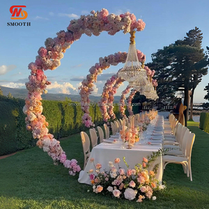 SMOOTH Custom Wedding Flower <b>Decoration</b> Chandelier Stand <b>Arch</b> Outdoor Party Events Dinner Table Backdrop Chandelier Stand - Product Image 1
