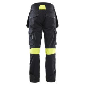 BLAKLADER - 141815129933C48 Pantalon inhérent Craftsman Noir/Jaune haute visibilité-PANTALON DE TRAVAIL EAN 7330509903162 - Product Image 2