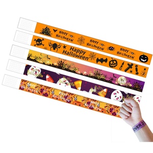 Bracelets jetables imperméables personnalisés pour Halloween avec impression typographique pour événements festifs et codes QR - Product Image 4