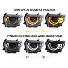 Ensemble de phares LED à boîtier noir compatible TYT 2014 2015 2016 2014-2021, Plug and Play, homologué DOT, clignotant dynamique