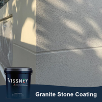 Revêtement en spray liquide Vissney Premium French Marbre pour murs extérieurs, finition pierre granit haute brillance