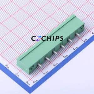 MC-PA7.62V06-F-0001 Plug-in Terminal Block Through hole,P=7.62mm Board-to-Board / Socket - Closed Screw Fixing 1x6P 7.62mm - Product Image 2