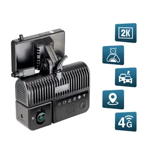 ट्रकों के लिए STONKAM डुअल फ्रंट और केबिन रिकॉर्डिंग 4G जीपीएस ड्राइवर स्टेटस मॉनिटरिंग ट्रक डैश कैमरा