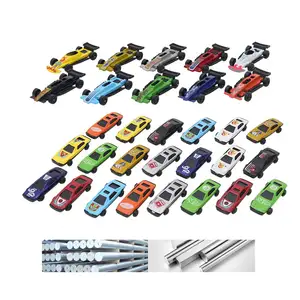 批发促销多色汽车汽车玩具1/64金属压铸玩具50PCS包装涂鸦赛车合金儿童汽车套装
