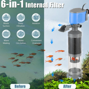 Filtro para Aquário 5 em 1 Mais Novo de 2025, Vaso Sanitário para Peixes para Circulação de Água e Bomba de Filtragem em Tanques de Peixes - Product Image 1